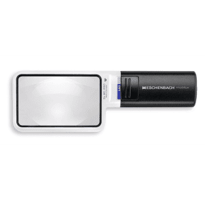 Håndholdt lup med LED-lys - 90 x 54 mm