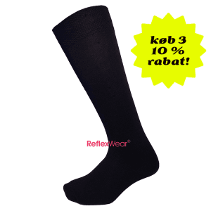Reflexwear® Diabetes & Wellness knæstrømpe sort