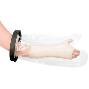 Badebeskytter til halv arm. Beskytter gipsen i badet