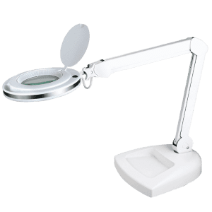 Magni Bordlampe Magnifyring large, hvid på fod
