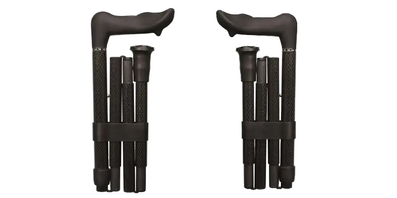 Hopfällbar kolfiberkäpp med anatomiskt handtag