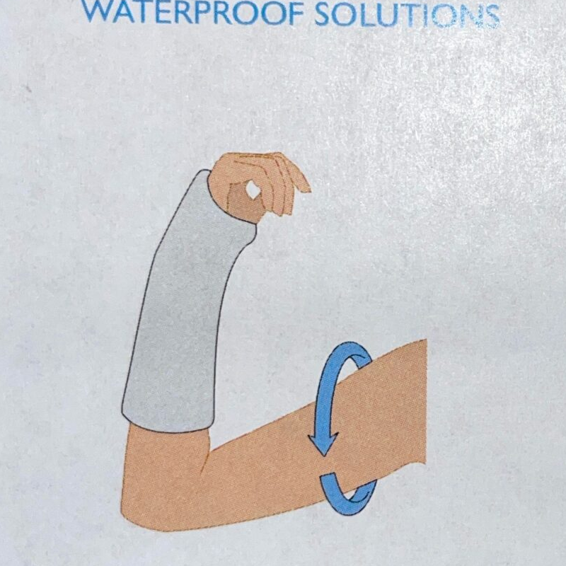 Illustration av mätning av arm för Vendex-överdrag