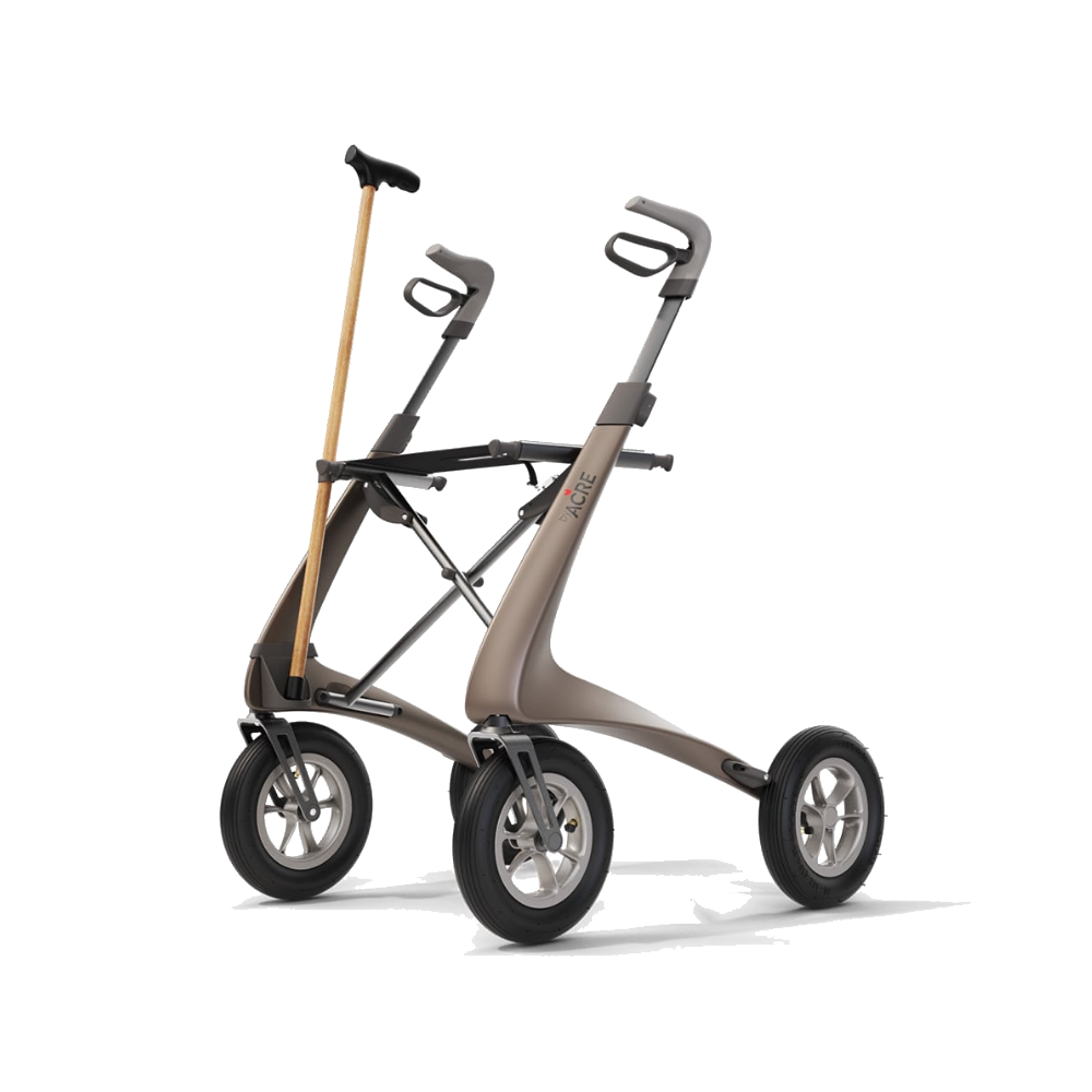 Käpphållare monterad på Overland-rollator