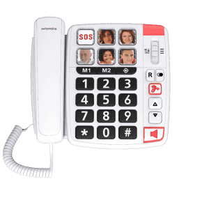Telefon med store knapper - Swissvoice - Seniorland