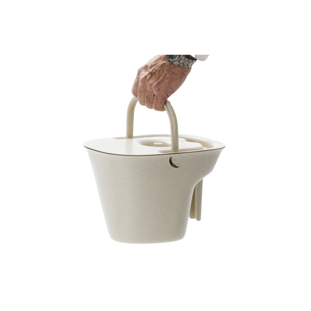 Toaletthink till Let's Help Me med praktiskt handtag